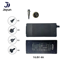 Chargeur au lithium Joyun 16,8 V 4 A 75 W avec prise GX16, connexion inversée et coque ignifuge PC V-0 pour trottinette électrique