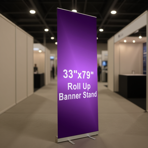 Expositor Enrollable 33x79 con Marco de Aluminio Retráctil para Uso Comercial - Product Image 2