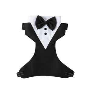 Vestiti per cani alla moda abito papillon Costume camicia da sposa smoking con papillon nero cane principe vestiti animali - Product Image 5