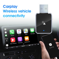 Adaptador Inalámbrico Inteligente 2 en 1 para Auto, Diseño Mini Portátil, USB-A, Plug-and-Play, Adaptador Inalámbrico Carplay para Conversiones Android Auto