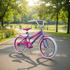 Bicicleta Inflable Morada de 20 Pulgadas para Niñas, Garantía de 5 Años, con Sistema de Frenos de Disco, Edades 3+ Años, Modelo 80037 - Product Image 3