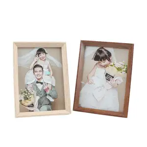 5" 6" Home Decor Marco De Madera Para Fotos Woodwork Mdf Picture Frame License Painting Frame with Mat Photo Other Frame Wooden