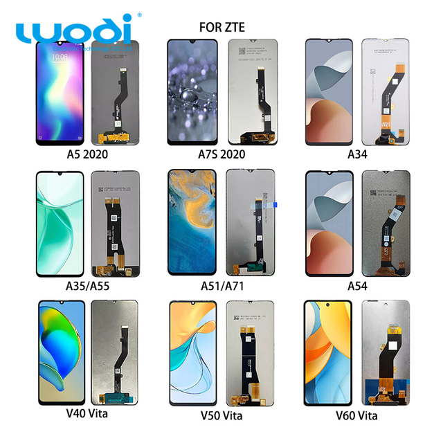 Mobile Phone Lcds for ZTE Lcd Touch Screen for ZTE Blade A5 2020 A7S 2020 A34 A35 A55 A51 A71 A54 With Digitizer Full Assembly