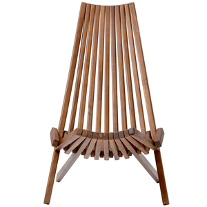 Silla Plegable de Madera para Exteriores, Muebles de Patio, Silla Reclinable de Diseño en Madera de Teca Natural - Product Image 4