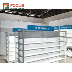 Vitrine de présentation de perruques sur mesure en bois et verre avec plusieurs tiroirs, présentoir pour extensions de cheveux - Product Image 6