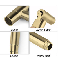 Kit de douche bidet portable en or brossé de qualité supérieure pour nettoyage de couches lavables, toilettes et usage domestique