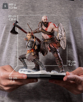 Anime God War NECA Kratos 1/10 PVC figura de acción dibujos animados Kratos Son 20cm PVC juguete colección modelo perfecto niños Caja de Regalos