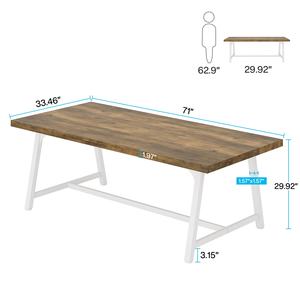 <span class=keywords><strong>Table</strong></span> à manger Tribesigns pour 8 <span class=keywords><strong>personnes</strong></span>, 70,87 pouces, style industriel, imperméable, <span class=keywords><strong>table</strong></span> de cuisine rectangulaire, salle à manger, 4 options de couleurs - Product Image 6