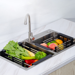 Customized Sink Drain Basket Dish Drying Rack Kitchen Drainer Rack Household Sink Storage Stainless Steel Dish Racks