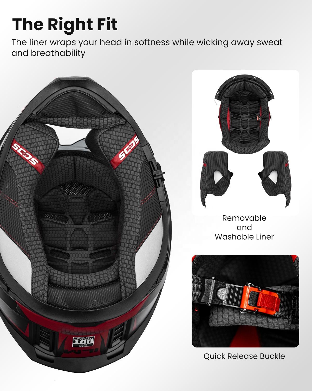 Ls2 Motorcycle Helmet ILM Motorcycle Full Face Helmets DOT ECE For - Main Image