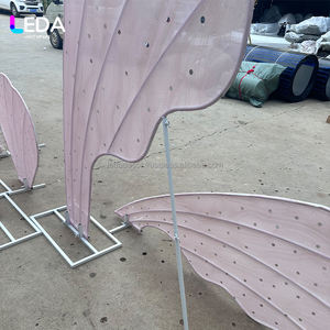 Arco de Boda Desmontable de Nuevo Diseño LEDA, Accesorios de Metal, Apliques de Pétalos de Gasa de Hierro para Eventos, Banquetes, Fondo Elegante - Product Image 3