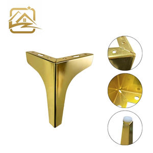 Venta al por mayor de fábrica: Patas de sofá metálicas modernas de 8cm/10cm/13cm/15cm, patas cortas doradas en forma de T, patas de hierro para muebles, económicas para gabinetes. - Product Image 2