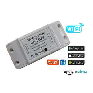 Best Seller Tuya Smart Life Universal Wifi Breaker with Alexa Google Smart Home Remote On Off WiFi Smart Switch