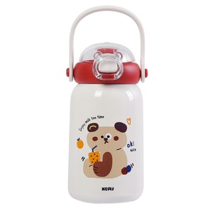 Termo portátil de acero inoxidable para niños 2025 con pajita y diseño de vientre grande - Modelo Tea Diary - Product Image 5