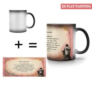 Heat Reveal Novelty Mug Frosted Black 11oz <b>Ceramic</b> Color Changing Coffee <b>Cup</b> - Product Image 4