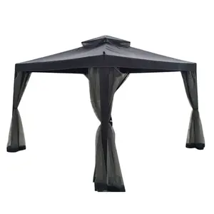 Tenda esterna 3x3, gazebo a baldacchino 3x6m con struttura in acciaio impermeabile oxford rivestito in PVC da giardino 2023