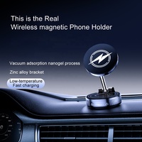 Support de téléphone magnétique rotatif à 360 degrés, support de téléphone magnétique pliable avec chargeur sans fil pour voiture, salle de sport, miroir, douche