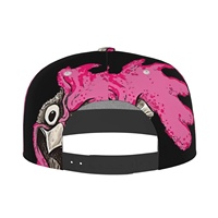 Casquette Snapback Ajustable 6 Panneaux en PVC Personnalisée, Motif Coq Tendance, Impression Numérique 3D, Visière Plate, Protection Solaire, Cyclisme