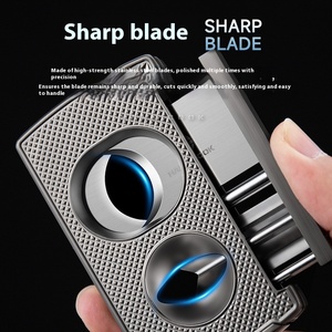 Portable moderne trois-en-un plat carré écologique coupe-cigare multifonctionnel en alliage de Zinc tranchant lisse perceuse accessoire pour - Product Image 1