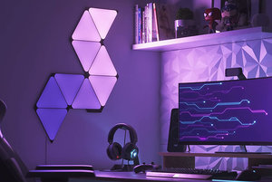 Banqcn Wholesale Smart Home <strong>Triangle</strong> <strong>LED</strong> <strong>Lights</strong> RGBIC Music Syn DIY Ambient Wall <strong>Light</strong> for Bedroom Gaming Room - Product Image 4