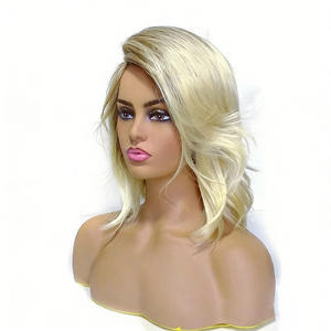 Perruques Lace Front Haute Température avec Raie Latérale, <span class=keywords><strong>Cheveux</strong></span> Longs Bouclés, <span class=keywords><strong>Frange</strong></span> Inclinée, Ligne de <span class=keywords><strong>Cheveux</strong></span> Naturelle, Sans Colle, Résistantes à la Chaleur - Product Image 3