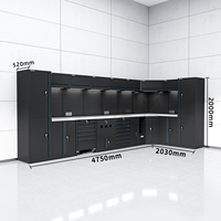 Armoire à outils industrielle en acier laminé à froid, 7 tiroirs, durable, résistante à l'eau, capacité de charge de 300 kg, pour garage, atelier, stockage