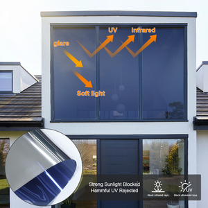 Película Decorativa para <span class=keywords><strong>Ventanas</strong></span> <span class=keywords><strong>de</strong></span> Vidrio Azul Oscuro con Aislamiento Térmico, 16% VLT, PVC, Protección <span class=keywords><strong>de</strong></span> Privacidad, Película para Edificios <span class=keywords><strong>que</strong></span> Cambia <span class=keywords><strong>de</strong></span> <span class=keywords><strong>Color</strong></span> - Product Image 2