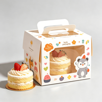 Cajas de Embalaje para Pastelería Personalizadas con Ventana, MOQ Bajo, Cajas de Cartón Blanco para Pasteles de 4, 8 y 10 Pulgadas