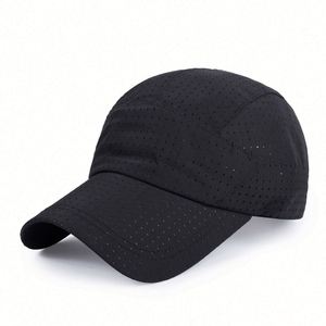 Men's Summer <b>Sunscreen</b> Baseball Cap Quick-Drying 100% Polyester Holes Breathable Design Running Caps - Product Image 3