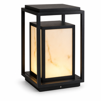 Lanterne de jardin moderne en faux albâtre 12W LED DC24V IP65 pour extérieur, villa, allée, pilier, éclairage Hongli Lighting, garantie 1 an