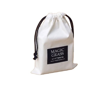 Bolsa de Regalo de Muselina de Algodón Orgánico Beige Personalizada con Cordón para Jabón, para Promoción y Protección Contra el Polvo - Product Image 1
