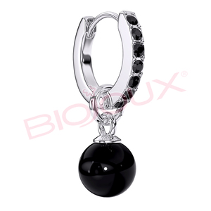 ต่างหูห้อยทรงหยดน้ำ แบรนด์ Biojoux รุ่น BJT274 บลายด์ 12 มม. ประดับมุกเทียม 6 มม. ดีไซน์ทันสมัย วัสดุสแตนเลส - Product Image 1
