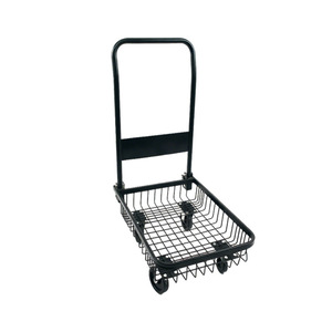 Folding Handcart S-5 Steel Frame <b>Four</b>-<b>Wheel</b> Logistics <b>Trolley</b> Foldable Tool Cart For Warehouse Handling - Product Image 4