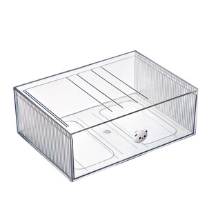 <b>Drawer</b> Style Cosmetic Organizer With Lid And Compartments <b>Stackable</b> <b>Storage</b> Box For Skincare Makeup Lipstick Desktop Organizer - Product Image 4