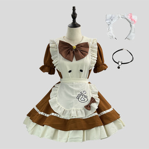 Costume de cosplay de demoiselle d'honneur Lolita pour femme, tenue de serveuse fantaisie anime, robe avec tablier, pour fête, grandes tailles S-5XL - Product Image 6