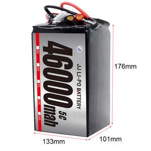 JJ锂高压a级44000毫安时44ah 22.8v6s 45.6v12s锂离子脂电池组，用于遥控飞机直升机无人机 - Product Image 6