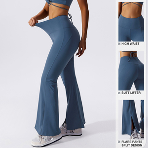 <span class=keywords><strong>Leggins</strong></span> Deport Muj Custom Brand a vita alta Leggings Soft elasticizzati allenamento danza Leggings sport nero Flare Yoga pantaloni - Product Image 2