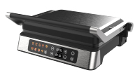 Hot 105 ° /180 °   Gril plat numérique à contact ouvert pour viande, personnalisable avec logo, avec bouton de réglage pour charnière flottante