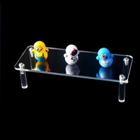 Présentoir Rectangulaire Transparent en Acrylique à Étagères Superposées, Boîte de Rangement pour Bijoux, Impression UV, Gravure 3D, Style Tendance, 4mm, Anniversaire
