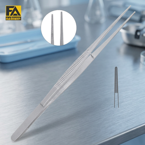 Pinces chirurgicales droites à pointe dentelée, instrument de chirurgie générale, certifié CE, outil manuel, personnalisez vos logos et designs - Product Image 3