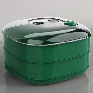 Youhui Microwave <b>Steamer</b> Container 3 Tier With Lid For Steamed Buns And Mantou Household Use - Product Image 2