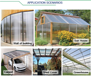 Panneaux solaires en <span class=keywords><strong>polycarbonate</strong></span> plastique de <span class=keywords><strong>5</strong></span> <span class=keywords><strong>mm</strong></span>, 10 <span class=keywords><strong>mm</strong></span>, 20 <span class=keywords><strong>mm</strong></span> avec des tôles de toiture en <span class=keywords><strong>polycarbonate</strong></span> - Product Image 2