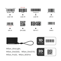 Pemindai Kode QR Mini Portabel Feocey FC8130 dengan Antarmuka USB, Pembaca Barcode untuk Gudang