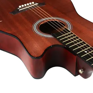 Harga 38 Inch Ukuran Terjangkau Sapele Basswood Berkualitas Tinggi Akustik Perjalanan Gitar