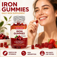 Sans sucre ajouté, sans noix, sans œufs, formule douce, complément nutritionnel minéral quotidien, gommes à mâcher au fer