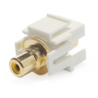 Connecteur RCA femelle vers femelle, insert Keystone, prise Keystone, plastique ABS, cuivre plaqué or
