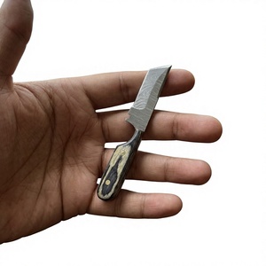 Cuchillo de Supervivencia y Caza de Acero de Damasco de Grado Industrial, Hecho a Mano, de Alta Calidad, con Hoja Fija Mini de Punta Caída y Mango de Madera OEM - Product Image 2