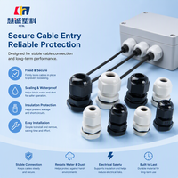 Kabel Gland Nylon, Kabel Gland Plastik Tahan Air IP68, PG7 PG9 PG11 PG13.5, Penahan Tarikan, CE RoHS
