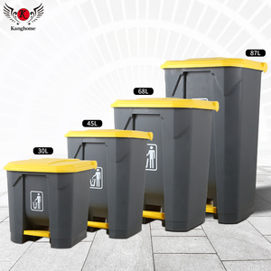 Affidabile Fabbrica di <span class=keywords><strong>Plastica</strong></span> All'aperto 68L Grigio e Giallo Del Piede Pedale <span class=keywords><strong>Pattumiera</strong></span> Dei Rifiuti Bidone della Spazzatura Cestino <span class=keywords><strong>per</strong></span> il Commercio All'ingrosso - Product Image 5