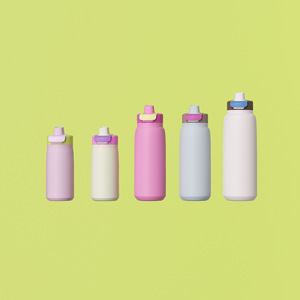 Stainless Steel Insulated Water Bottle 304 Steel Hidden Handle Tumbler Travel Use Apricot Color Spring 2025 - Product Image 2